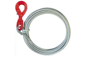 GYATSO New Condition Steel Self-Locking Swivel Hook Winch Cable Wire Rope Accessory 55FT 42500LBS for Trailer Parts