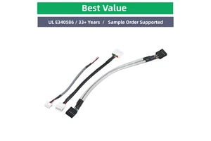 Marine Wire Harness, LSZH Low Smoke, Oil Resistant, 0.3m, Crimp Terminal, Black and Red, for Smart Lock, Multi Conductor
