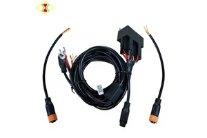 Automotive Headlight LED Wiring Harness 12V 40A Dual Relay 280W Pure Copper Conductor PVC Insulation Cable Assembly Kit for Cars