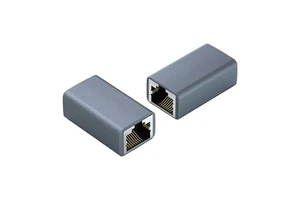 RJ45 Coupler Aluminum Alloy Network Cable Connector Gold-Plated LAN Cable Extension Shielded