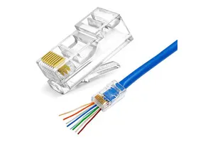 RJ45 Cat6 UTP Pass Through Connectors