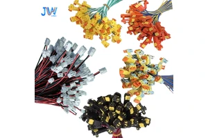 Jiuwei 2 Pin Adapter Automotive Copper Wire Harness Loom Cable Assembly Nylon Insulation PVC Jacket IP67 Rated 12V 150mm