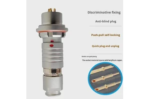 IP68 2-9 Poles 0F Series Push-Pull Self-Locking Plugs 750V/DC 500V/AC -45C~+125C Easy Connect Cable Clamp Set