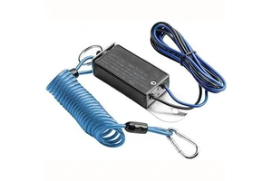 Electric Trailer Breakaway Switch with 6ft Breakaway Coiled Cable and Hook for RV Towing