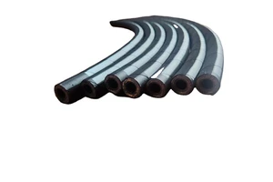 2 Layers High Pressure Steel Wire Braided Synthetic Rubber Black Weather Resistant Hydraulic Hose Petroleum Base Fluids Cutting