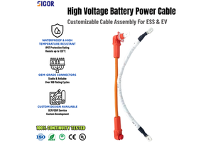 Custom Energy Storage High Voltage Wiring Harness IP67 Waterproof Quick Connector Battery Power Electronic Computer PTFE/PBT