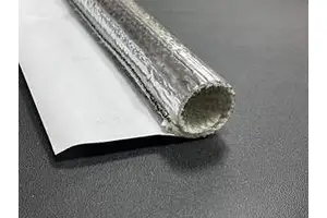 Wholesale 25mm Automotive High-Temp Wiring Solutions Aluminum Foil Fiberglass Self-Locking Sleeves