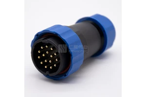 SP2910/P16 Waterproof 16 Pin Circular Connector IP68 Plastic Electrical Cable Plug