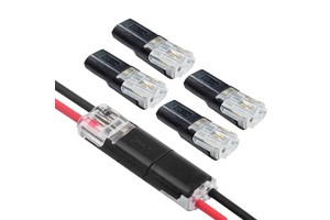 D2 Quick Splice Electrical Wire Terminal Block LED Lighting Cable Connectors 2-Pin Pluggable Non-Stripped Wire Connector Copper