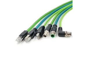 Custom M12 Profibus Industrial EtherCAT Ethernet X Coded D Coded 4pin 8pin Connector D RJ45 Cat5e Cat6a Flexible Drag Cable