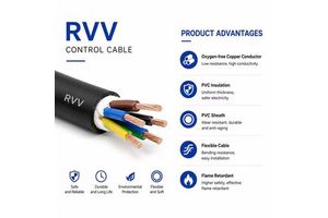 Multi Core Copper Control Cable PVC Insulated 2-72 Cores Industrial Use RVV Model IP44 for Computer & Instrumentation