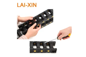 L-X Laser Cutting Machine Yellow Dot Open Type Flexible Cable Track Nylon Cable Drag Chain