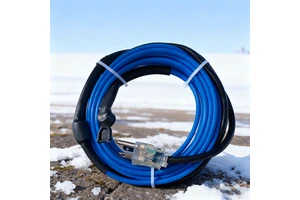 Pre-assembled Heating Cable with Plug and Thermostat for Plastic/Metal Pipes Ready to Use
