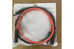 TUV Solar Extension Cable Copper Wire Black and Red Solar Panel Cable with Connector 4mm 12AWG Photovoltaic Cable