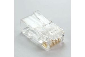 High-Performance 1.2 mm OD CAT6 Solid Stranded Use RJ45 Pass-Through Plug Ethernet Connectors Phosphor Bronze Contacts for