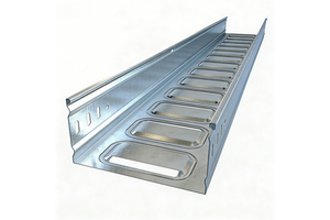 Custom Sizes Perforated Solid Through Cable Trunking For Complex Building Electrical Installation