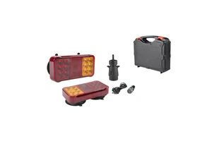 Rechargeable Wireless Magnetic Base Kit Heavy Duty Truck Car Signal LED Trailer Light