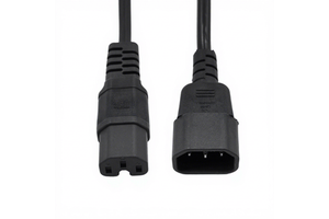 CE Listed RoHS Compliant Molded Plug IEC C14 To C15 Server Power Extension Cord Hot Condition Cable