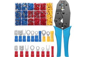 Sundimo Factory Wholesale 1600 Assorted PVC Electrical Wire Crimp Connectors Insulated Ring Spade Fork Butt Terminals