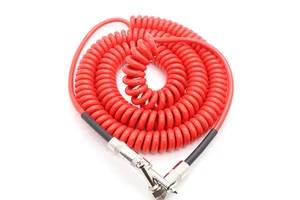 Factory Customization Colorful Straight to Bent Audio Cable Professional Spring Guitar Cable