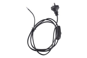 10 Ft Australia 2-Pin Plug Bare Wire Cord With Inline Switch Power Cable Lamp Switch Control Wire