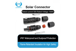 50A 1500V Solar Wire Connector Male & Female Dc PV Connector Solar Panel Cable Connect Accessories