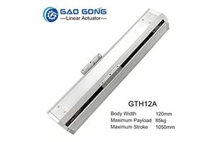 High Speed 1600mm/s GTH12A 85kg Load Ball Screw Drive Aluminum Linear Guide Rail Module 1050mm Max Stroke 0.01mm Repeatability