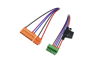 Indus-c Customized 30P Phoenlx Cable Connector with Brass Contact Material Nylon Housing 3/7 Pins Black PVC Cables