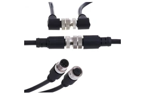 M12 A/B Code 3-6 Pin Male/Female Overmolded IP67 Waterproof Connector Straight Angled 1/2/3/5 Meters PUR Shielded/Unshielded