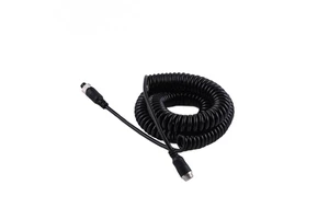 8m 4-Pin Truck Heavy Duty Aviation Spring Extension Cord Female to Male Waterproof Cable for Automotive