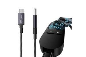 Control Adjustable Six Voltages PD3.1 140W DC Port Male to Type C Power Cable 1.5M Flash Nylon Charge Wire for Laptop Adapter