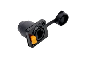 Waterproof RJ45 Flat Panel Mount Network Connector RJ45 Pass Through Adaptor Plug and Play Female Chassis Sockets IP65