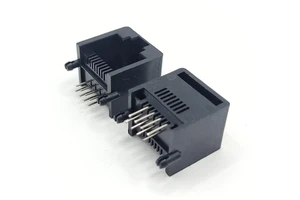 RJ45 8P8C Male/Female Ethernet Connector Module Jack Series for PCB and Wire Connections Black