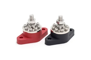 300A M10 Battery Terminal Block Power Distribution Bus Bar 12V 48V for RV Marine Yacht Boat Car Truck Trailer