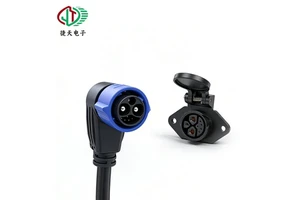 Free Sample M23 Energy Storage 50A Lithium Battery Electric Vehicle IP67 High Current Waterproof Connector Cable Harness