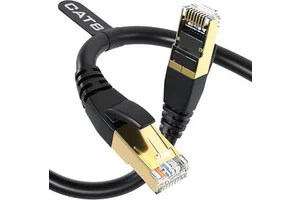 High-Speed Cat8 Ethernet Cable 26AWG Gold Plated RJ45 Connector Outdoor & Indoor Weatherproof F/FTP Premium Communication Cables
