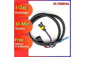 3Pin Male Female Waterproof High Temp Resistant Corrugated Tube Automotive Wiring Harness for Car LED Headlight