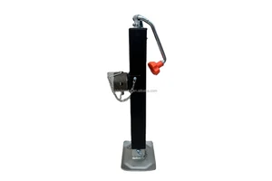 New 7000 Pounds Double Hole Square Tube Side Swing Trailer Jack Axle Parts Steel Landing Gear With Mounting Plate