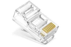RJ45 Cat6 Connector 8P8C Modular Plug Gold Plated Copper Contact ABS Housing for Ethernet Cable