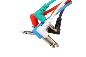 High Quality Male Right Angle 6.35MM Electric Guitar Bass Cable