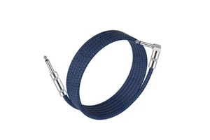 Factory OEM Guitar Instrument Cable Electric Guitar Patch Cable 1/4 Inch Right Angle to 6.35mm Jack Audio Cable for Bass