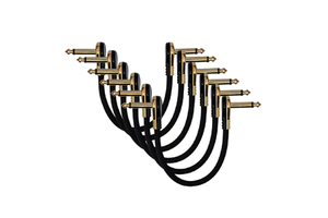 Value Pack of Flat Guitar Patch Cables, Budget Pedalboard Connectors for Beginner and Hobbyist