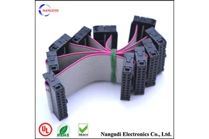 Customized All Kinds IDC Flat Cable 2.54mm Pitch IDC Connector Grey Flat Cable 10pin Assembly Ribbon Flexible Wire Harness Cable