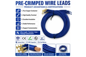 Pre Crimped Wire Leads Custom Wire Harness Cable Assembly Copper Terminal Connector Wire OEM ODM Factory Supply