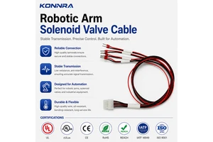 Custom IP67 Robotic Arm Solenoid Valve Cable Wire Harness with PVC/Nylon Insulation for Industrial Automation Equipment