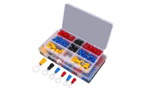 Boxed High Quality Electrical Crimp Connector with Insulation 2.5mm² Insulated Cord End Copper Ring Terminals Kit
