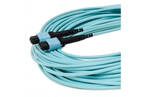 Damu LOMMF OM3 MTP MPO Elite 12 Strand Fiber Patch Cable Female Type B Plenum OFNP Data Center High Density Trunk 1m 3 3ft