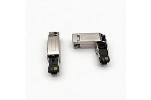 Baymrs Manufacturer Field-wirable Industrial 4pin Straight/90 IP20 Waterproof Shielded RJ45 Ethernet Connector Gild Contact