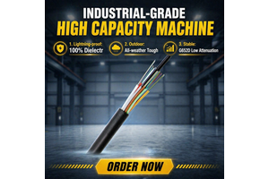 Outdoor GYFTY Fiber Optic Cable SM G652D Non-Metallic Strength Member Fiber Optic Cable For LAN Communication