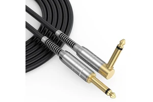 Factory Wholesale Noiseless Braided Guitar Cable Wire Jack Instrument Cables for Electric Guitar Bass